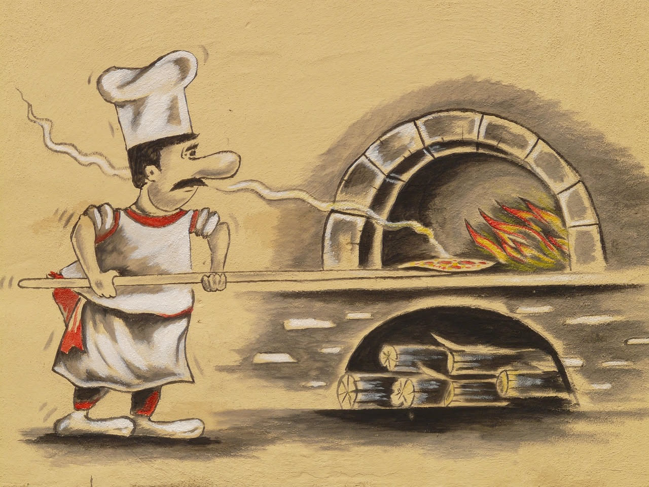 Com'era fatta una pizzeria napoletana dell'Ottocento: banco, forno e null'altro