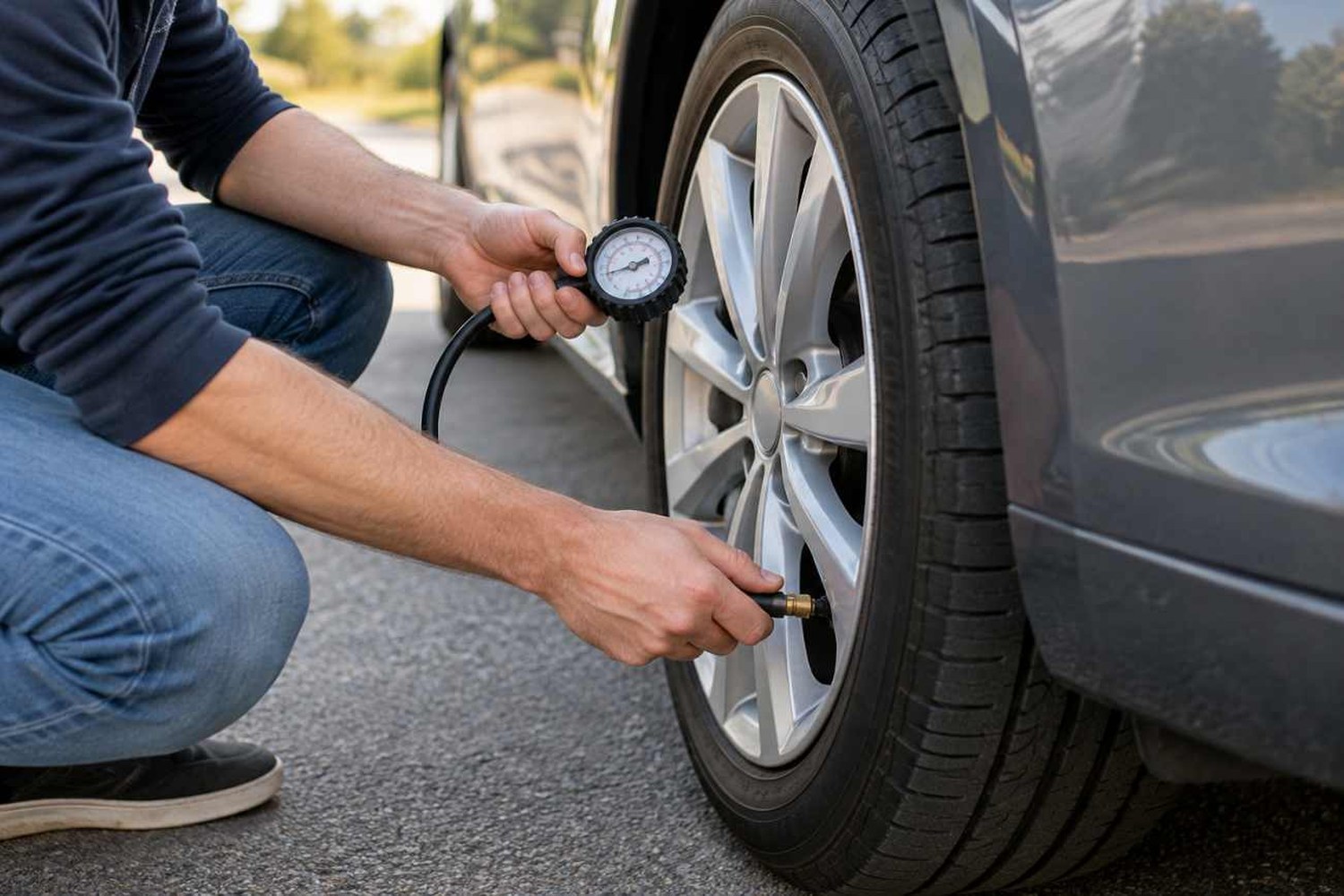 Come controllare la pressione degli pneumatici dell'automobile