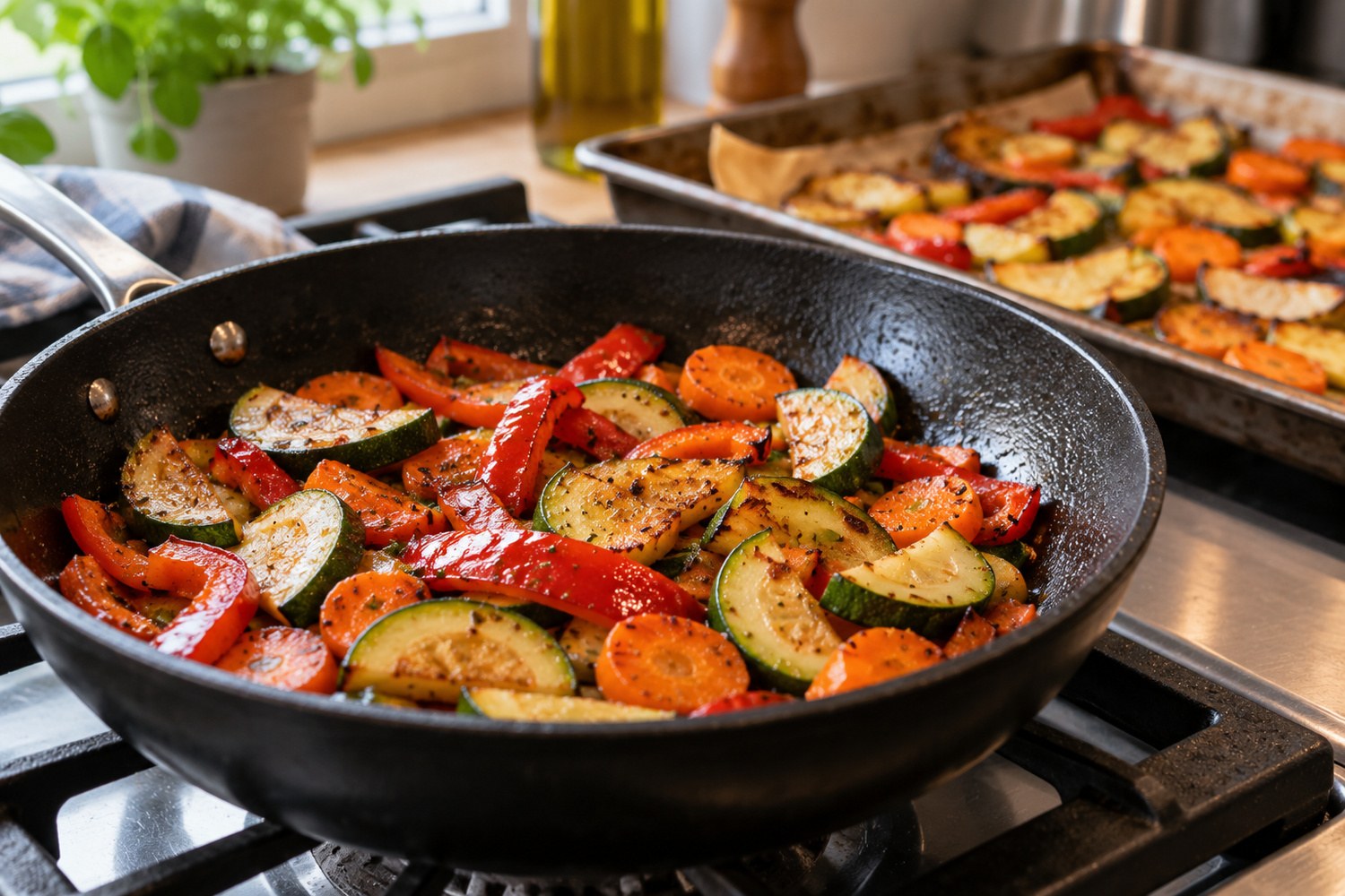 Cosa cambia quando si cuociono le verdure in padella invece che al forno